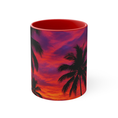 Electric Sunset Vibes - 11oz Accent Mug