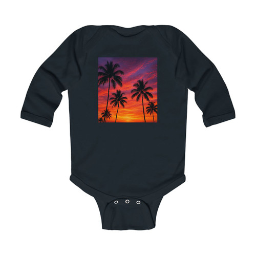 Electric Sunset Vibes - Infant Long Sleeve Bodysuit