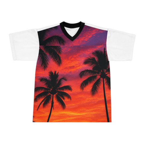 Electric Sunset Vibes - Unisex Football Jersey (AOP)