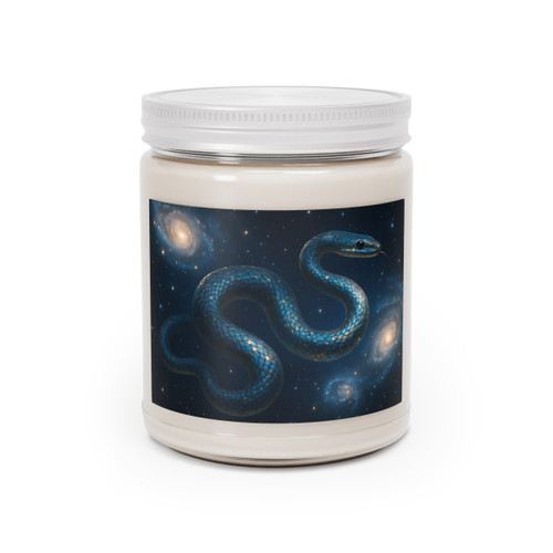 Celestial Serpent Dance - Scented Soy Candles with White Lid, 9oz