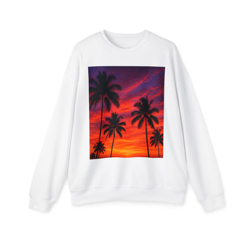 Electric Sunset Vibes - Unisex Drop Shoulder Sweatshirt