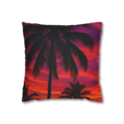 Electric Sunset Vibes - Spun Polyester Square Pillowcase