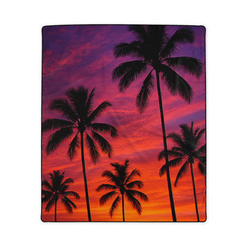 Electric Sunset Vibes - Polyester Blanket
