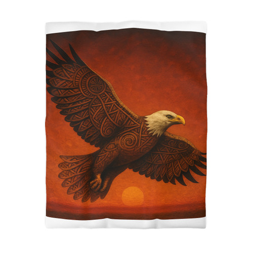 Sacred Eagle Flight - Microfiber Duvet Cover