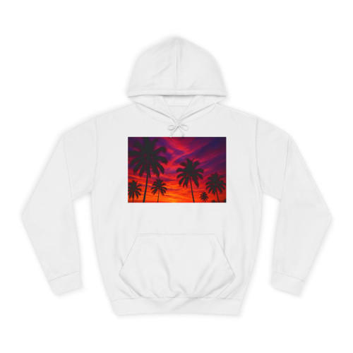 Electric Sunset Vibes - Unisex College Hoodie