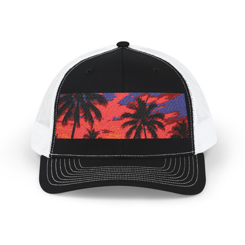 Electric Sunset Vibes - Snapback Trucker Cap (Embroidery)