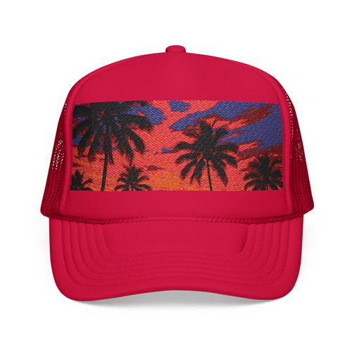Electric Sunset Vibes - Foam Trucker Hat (Embroidery)