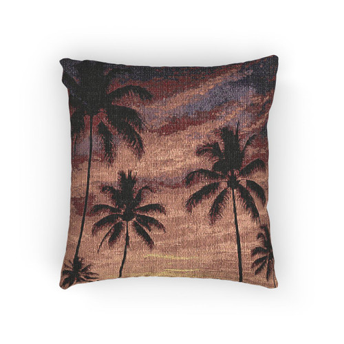 Electric Sunset Vibes - Woven Pillow