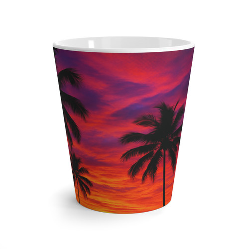 Electric Sunset Vibes - Latte Mug