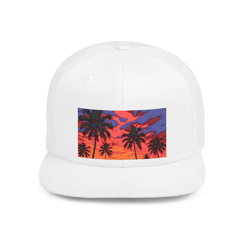 Electric Sunset Vibes - Flat Bill Snapback