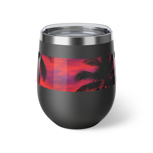 Electric Sunset Vibes - Copper Vacuum Insulated Cup, 12oz