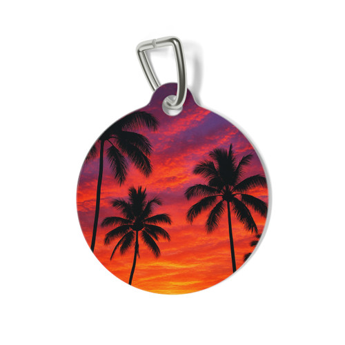 Electric Sunset Vibes - Pet Tag