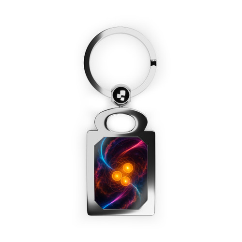Quantum Pulse - Rectangle Photo Keyring