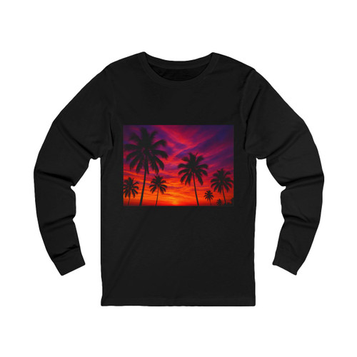 Electric Sunset Vibes - Unisex Jersey Long Sleeve Tee