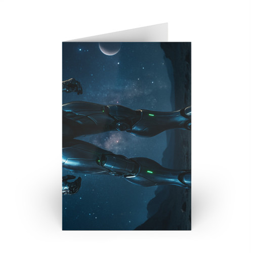 Galactic Guardian Bot -  Greeting Cards (1 or 10-pcs)