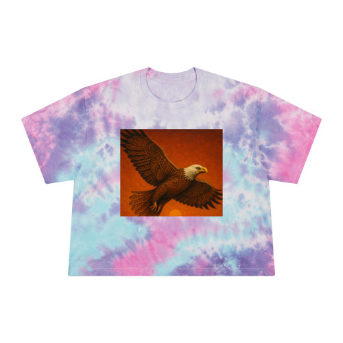 Sacred Eagle Flight - Women's Tie-Dye Crop Tee