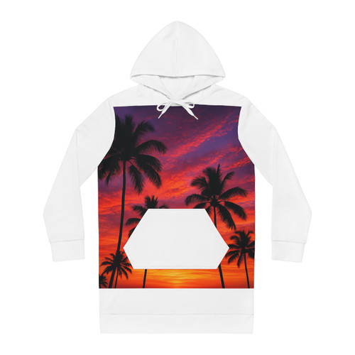 Electric Sunset Vibes - Women's Hoodie Dress (AOP)