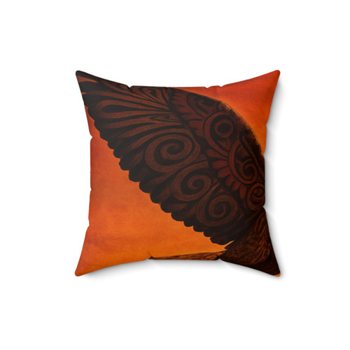 Sacred Eagle Flight - Spun Polyester Square Pillow