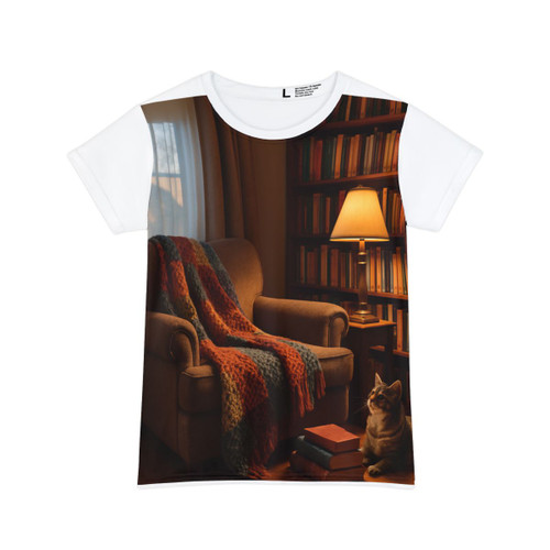 Whimsical Reading Retreat - Women's Short Sleeve Shirt (AOP)