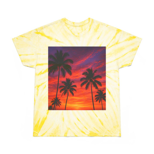 Electric Sunset Vibes - Tie-Dye Tee, Cyclone