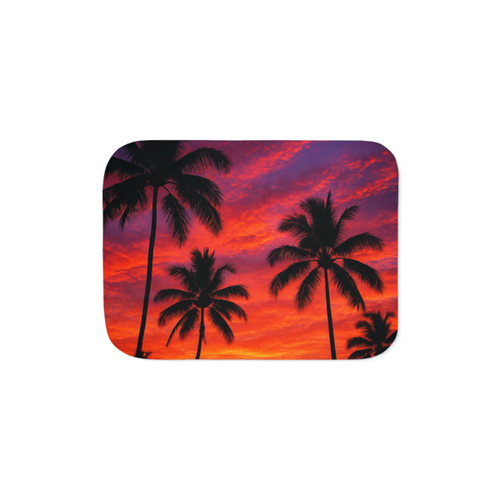 Electric Sunset Vibes - Sherpa Blanket, Two Colors