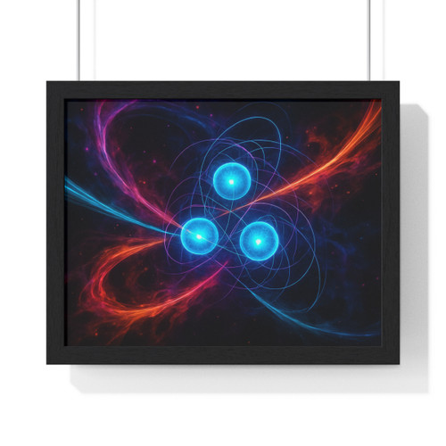 Quantum Pulse - Horizontal Framed Poster