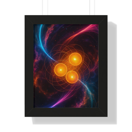 Quantum Pulse - Framed Vertical Poster