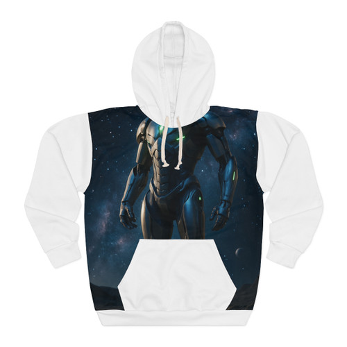 Galactic Guardian Bot - Unisex Pullover Hoodie (AOP)