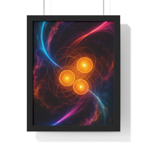 Quantum Pulse - Vertical Framed Poster