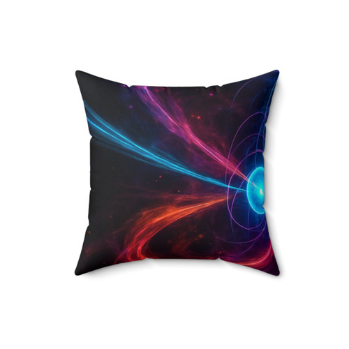 Quantum Pulse - Faux Suede Square Pillow