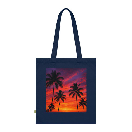 Electric Sunset Vibes - Organic Cotton Tote Bag