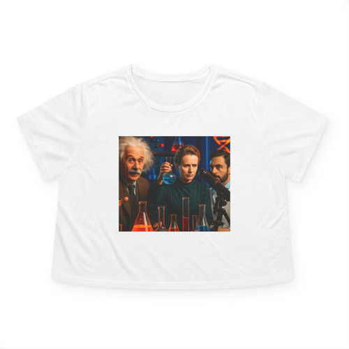 Curiosity in Motion - Women's Flowy Cropped Tee