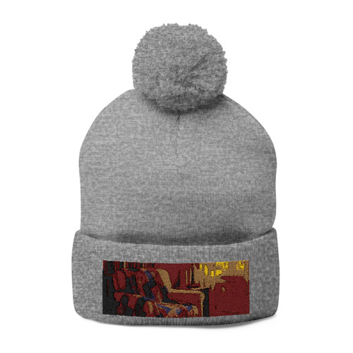 Whimsical Reading Retreat - Pom-Pom Knit Cap (Embroidery)