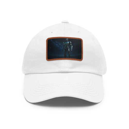 Galactic Guardian Bot - Dad Hat with Leather Patch (Rectangle)