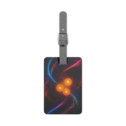 Quantum Pulse - Saffiano Polyester Luggage Tag, Rectangle