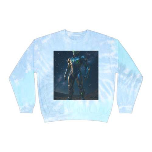 Galactic Guardian Bot - Unisex Tie-Dye Sweatshirt