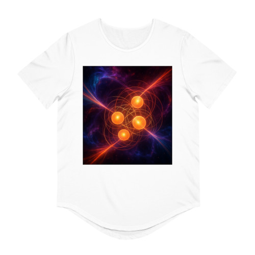 Quantum Pulse - Men's Jersey Curved Hem Tee