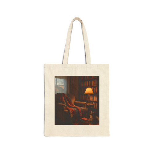 Whimsical Reading Retreat - Cotton Canvas Tote Bag