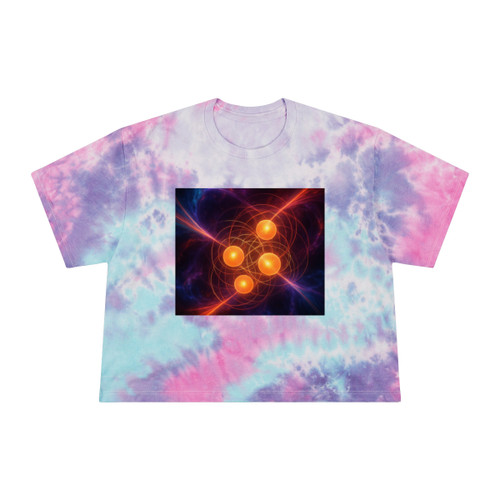 Quantum Pulse - Women's Tie-Dye Crop Tee