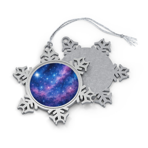Ethereal Star Garden - Pewter Snowflake Ornament