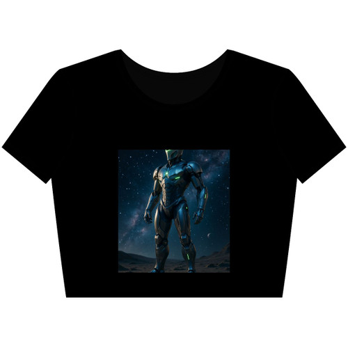 Galactic Guardian Bot - Women’s Poly-Cotton Crop Tee