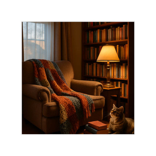 Whimsical Reading Retreat - Transparent Outdoor Stickers, Square, 1pc
