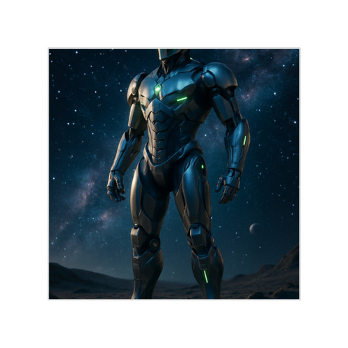 Galactic Guardian Bot - Transparent Outdoor Stickers, Square, 1pc