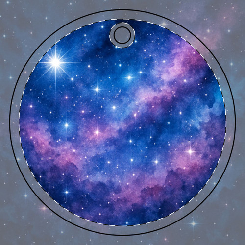 Ethereal Star Garden - Ceramic Ornament, 2-Side Print