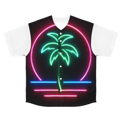 Neon Paradise - Men's Baseball Jersey (AOP) Neon Paradise - Men's Baseball Jersey (AOP)