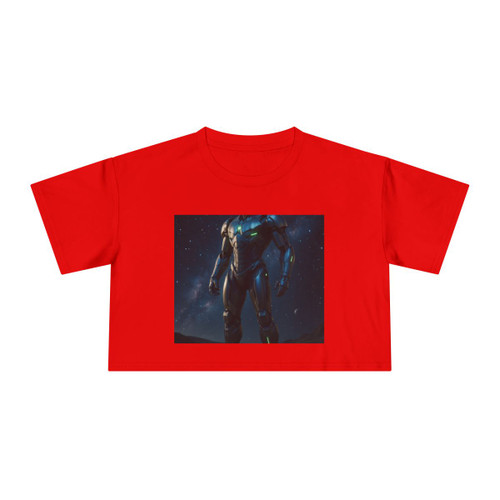 Galactic Guardian Bot - Women's Crop Tee