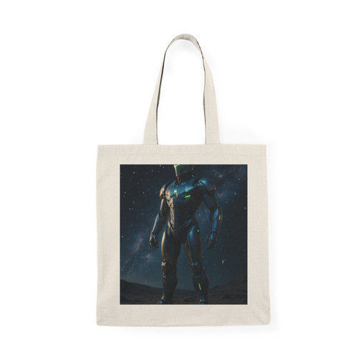 Galactic Guardian Bot - Natural Tote Bag