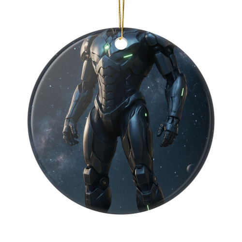 Galactic Guardian Bot - Ceramic Ornaments, 1-Side Print