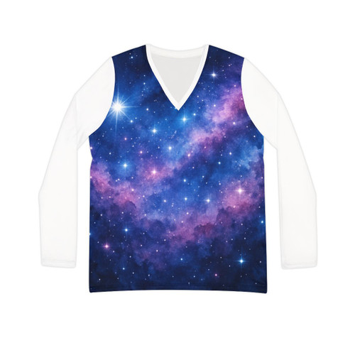 Ethereal Star Garden - Women's Long Sleeve V-neck Shirt (AOP)
