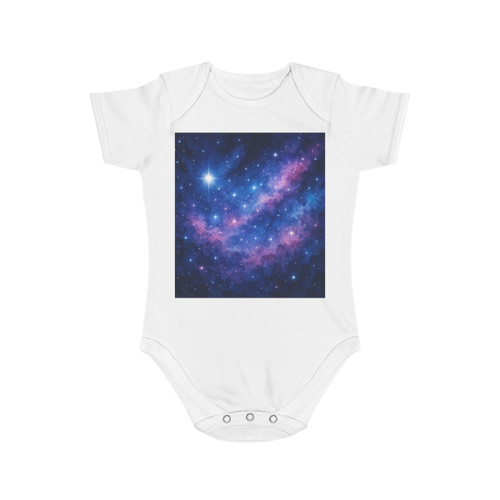 Ethereal Star Garden - Short Sleeve Baby Bodysuit